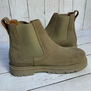 Birkenstock Highwood slip on women’s Taupe Suede Leather Boots EU37 US 6-6.5 New